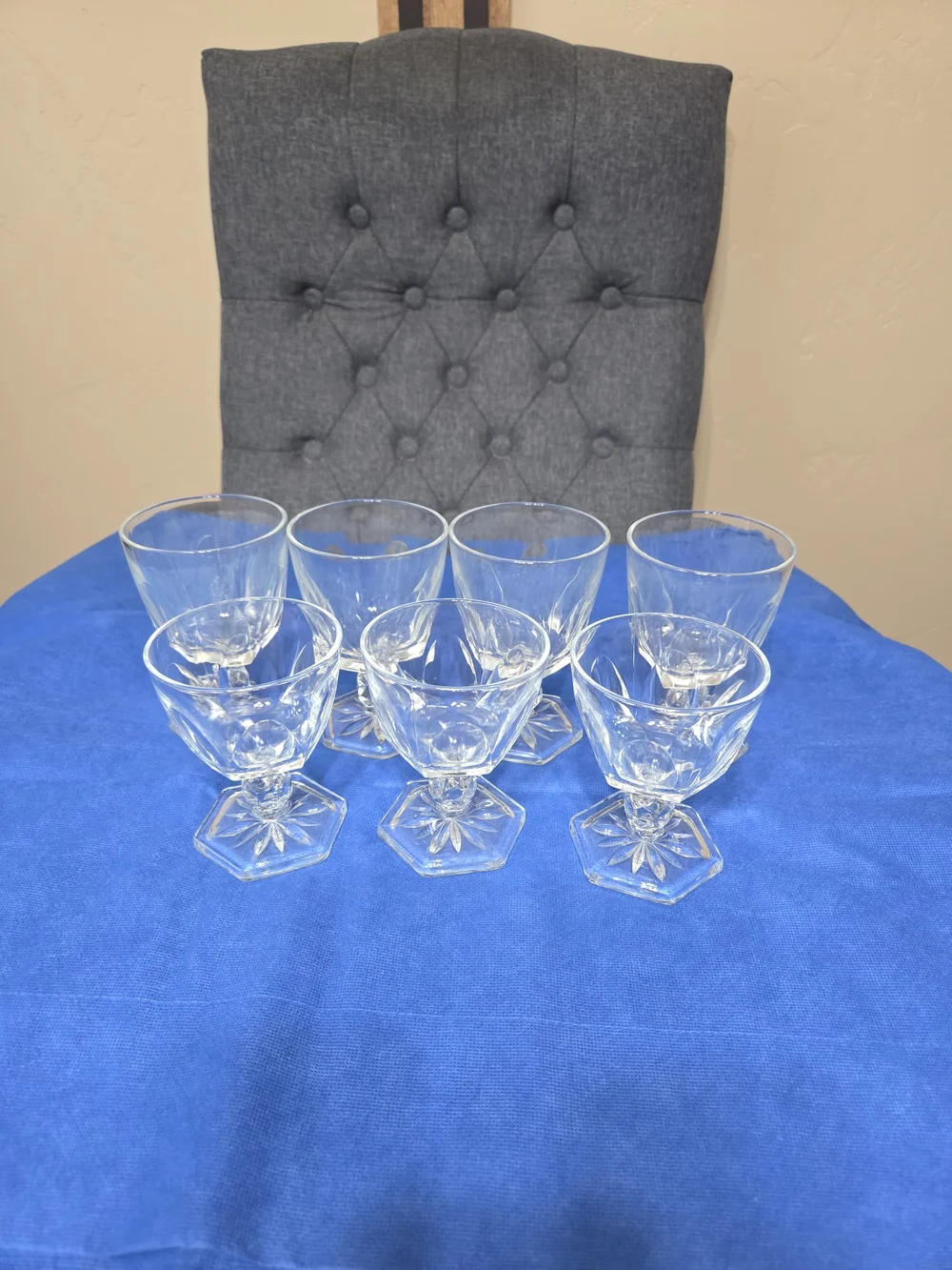 Cut Crystal Goblet Glass - Clear